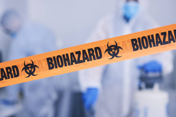 Professional Biohazard Cleanup technician working in Georgetown, CT